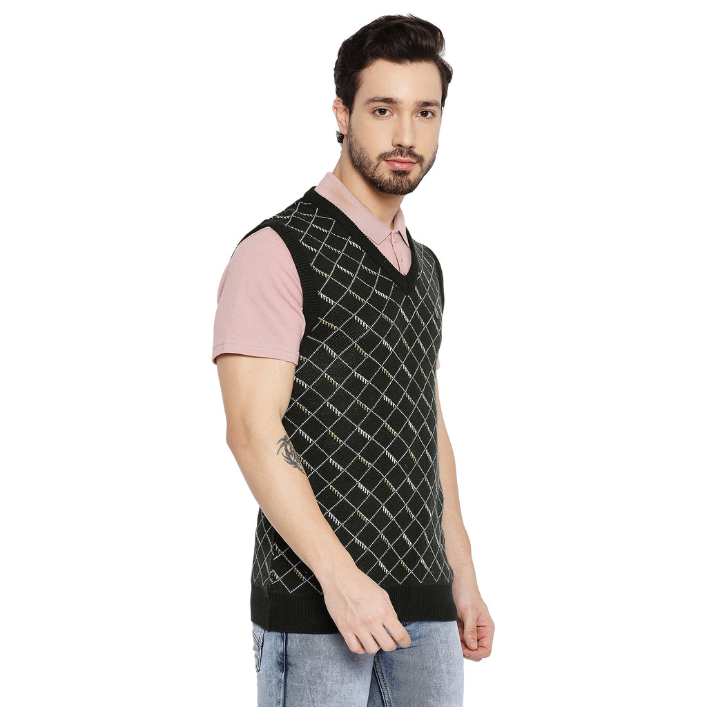 Duke Urban Men Sleeveless V Neck Sweater (SDS2027)