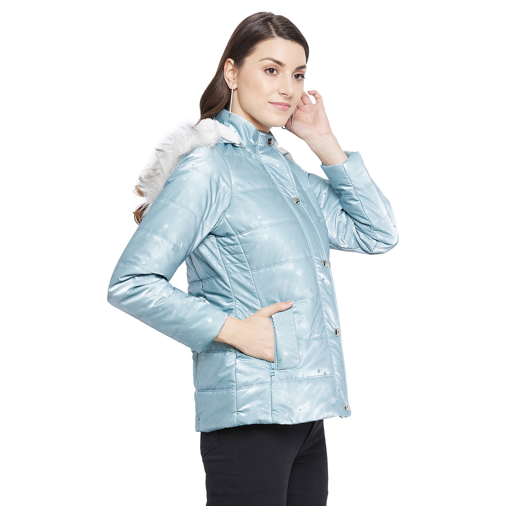 Duke Urban Women Full Sleeve Embossed Quilted Jacket (SDZ6741)