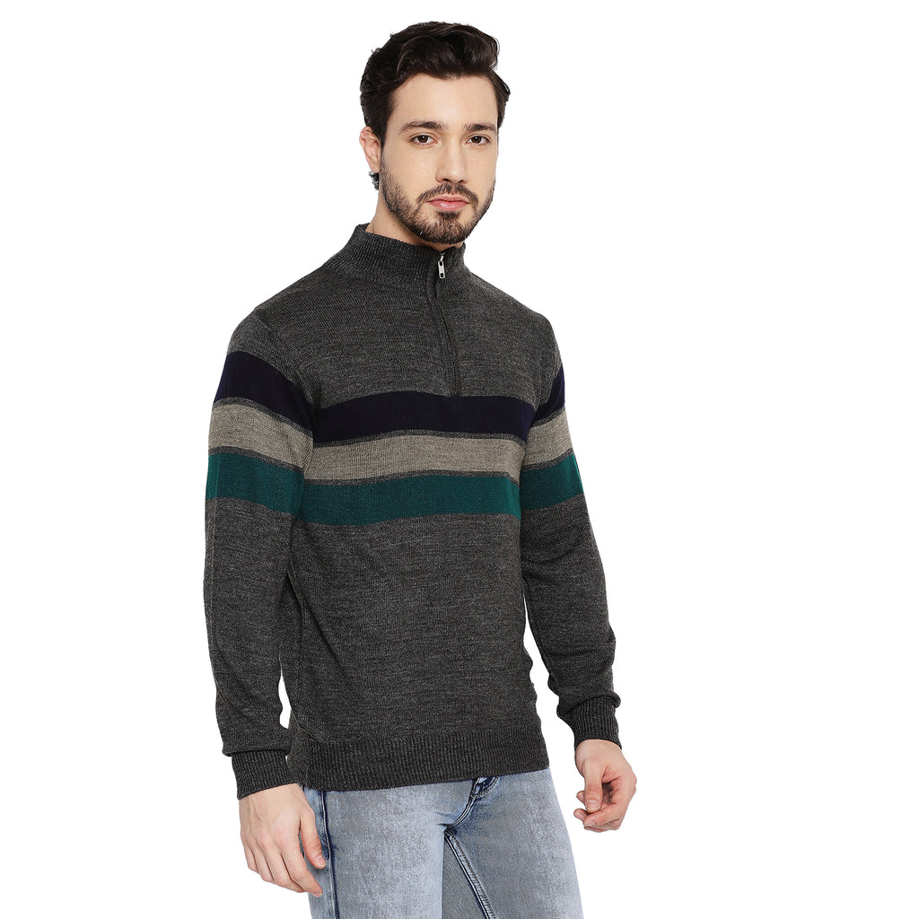 Duke Urban Men Full Sleeve Half Zip Sweater (SDS2079)