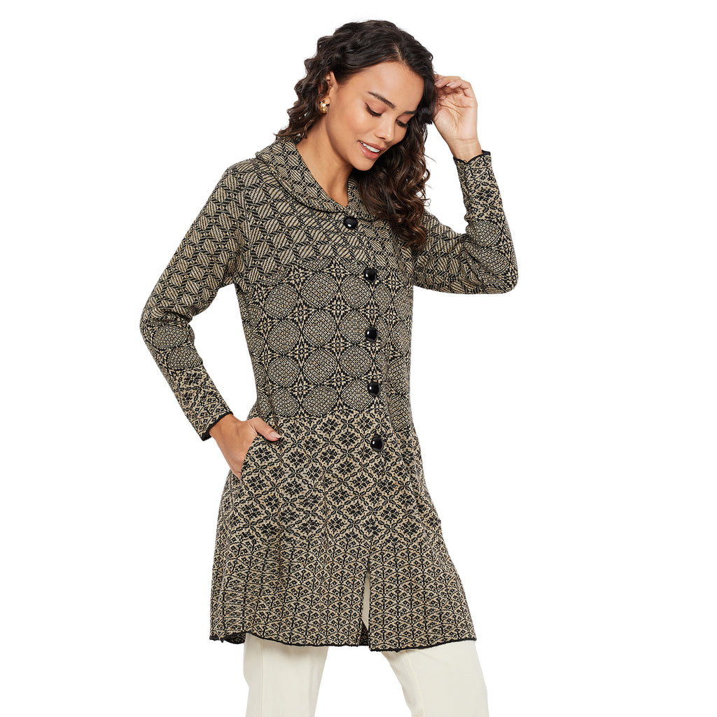 Duke Urban Women Collared Neck Cardigan  (SDS1136)