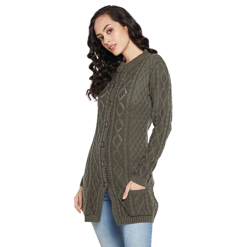 Duke Urban Women Full sleeve Round Neck Cardigan (SDS1116)