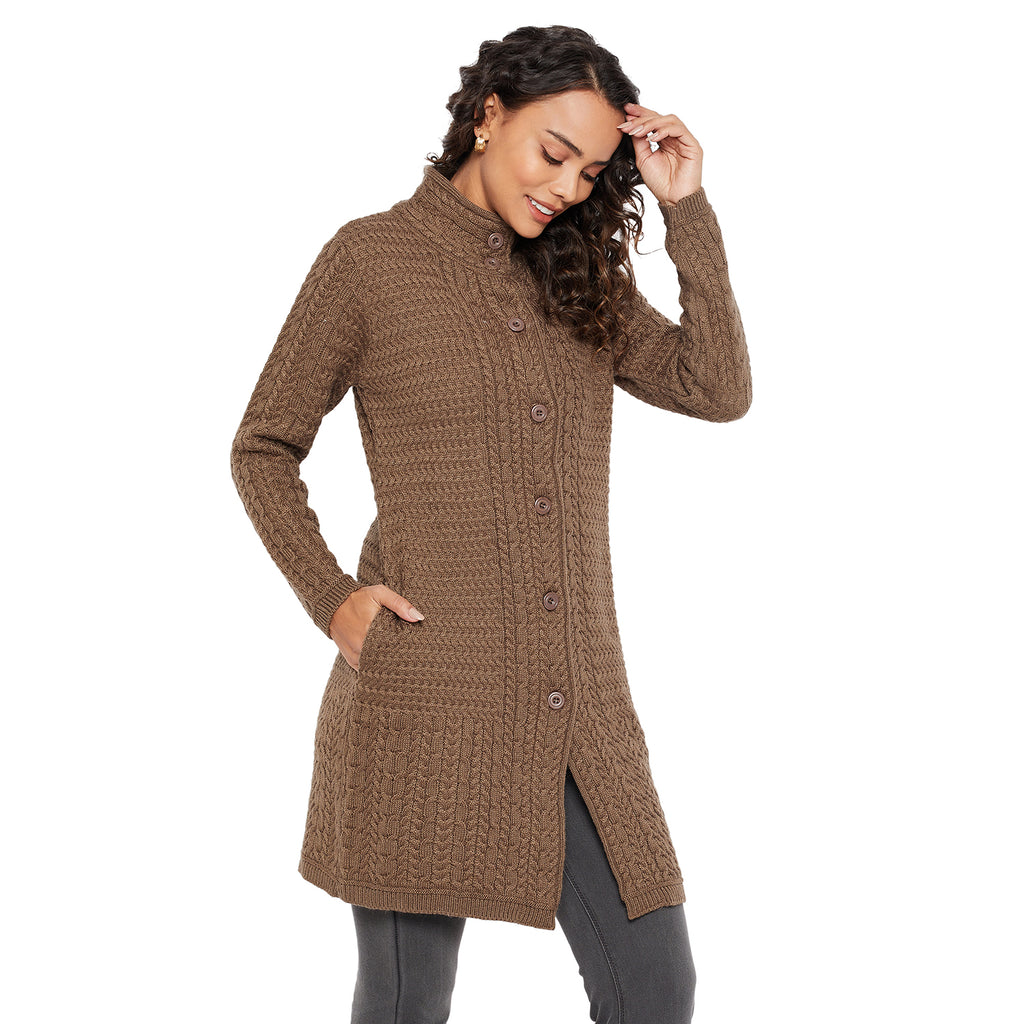 Duke Urban Women Turtle Neck Cardigan  (SDS1102)
