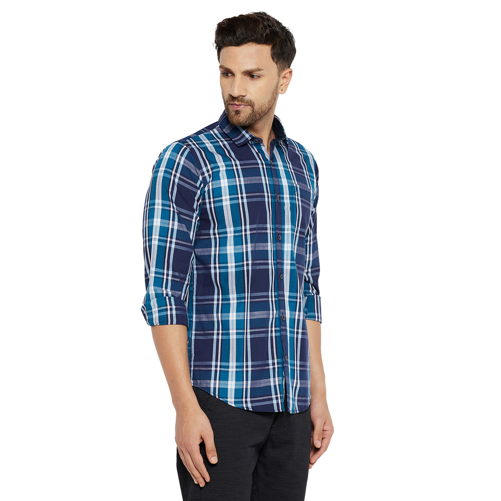 Duke Urban Men Slim Fit Solid Spread Collar Casual Shirt (SDO5CKR)
