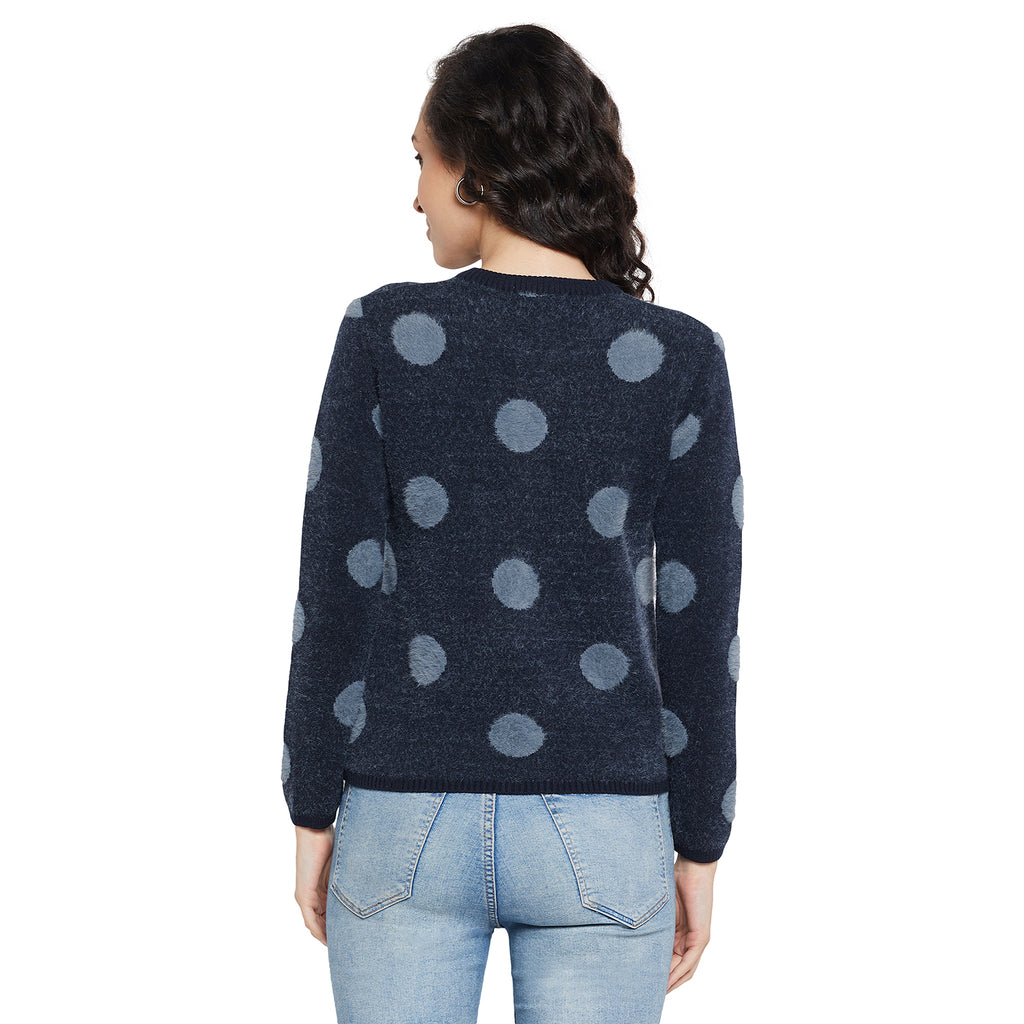 Duke Urban Women Full sleeve Round Neck Zipper Cardigan (SDS1005)