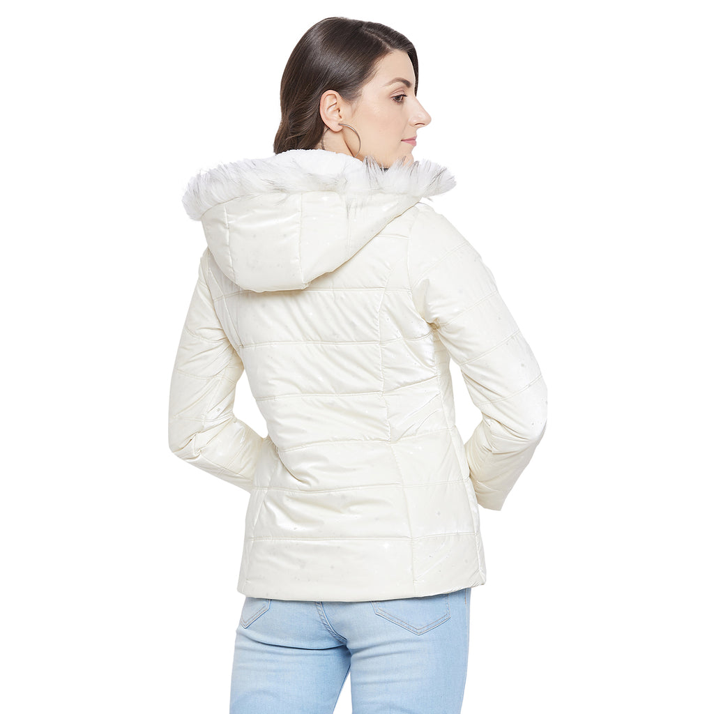 Duke Urban Women Full Sleeve Embossed Quilted Jacket (SDZ6741)