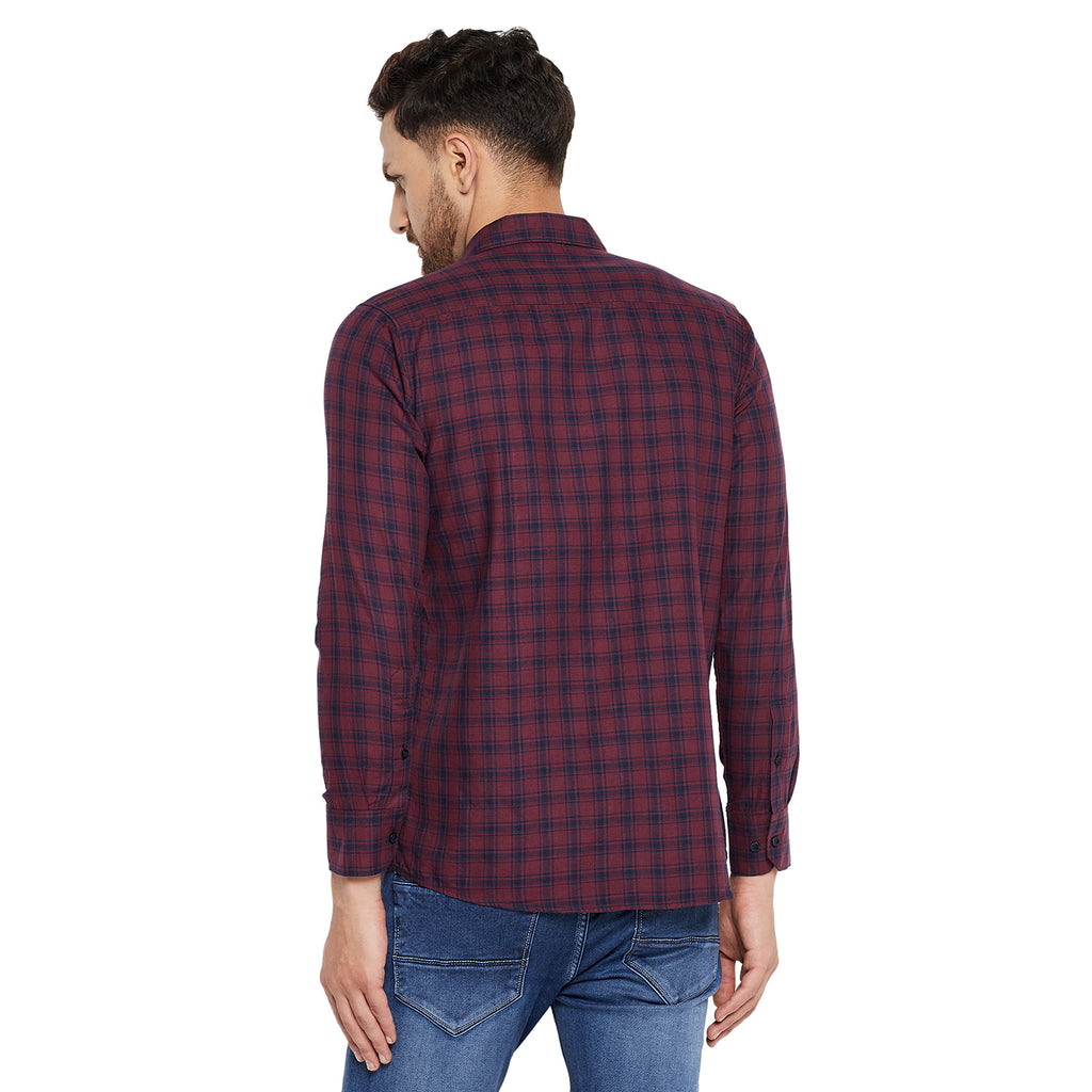 Duke Urban Men Slim Fit Solid Spread Collar Casual Shirt (SDO8CKLD)