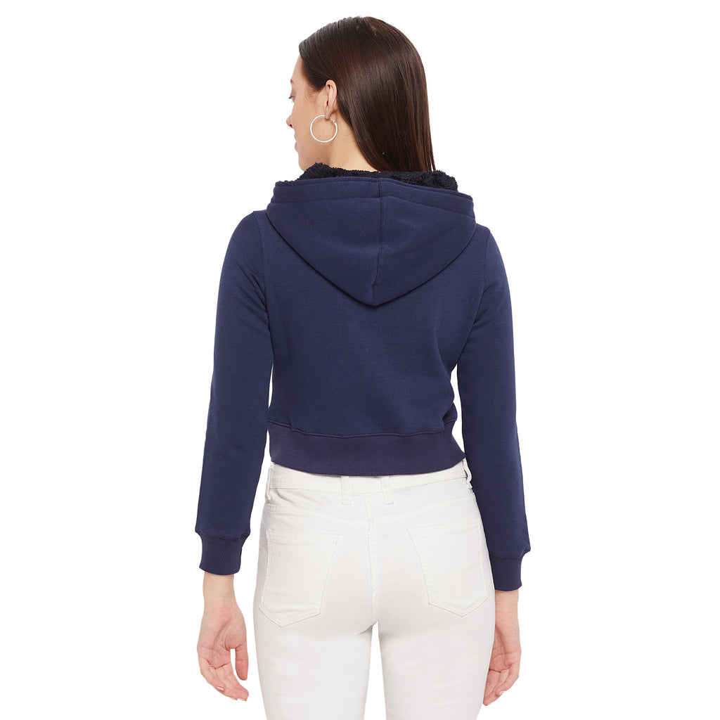 Duke Urban Women Hooded Crop Sweatshirt (LFX762)