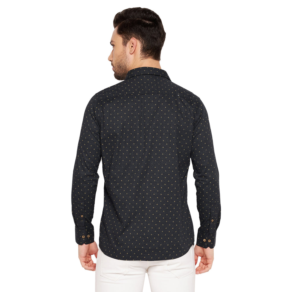 Duke Urban Men Slim Fit Printed Spread Collar Casual Shirt (SDO8PRSI)