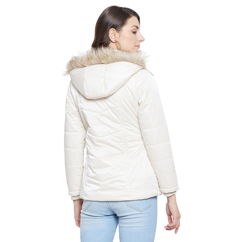 Duke Urban Women Full Sleeve Embossed Quilted Jacket (SDZ6698)