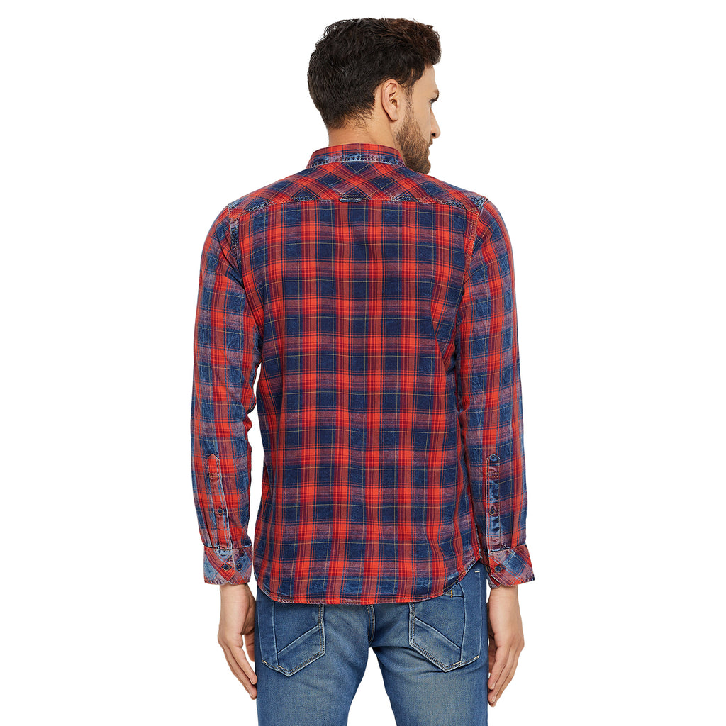 Duke Urban Men Slim Fit Solid Spread Collar Casual Shirt (SDO9CKID)