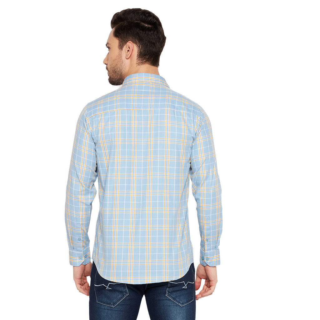 Duke Urban Men Slim Fit Checkered Spread Collar Casual Shirt (SD7CKTQ)