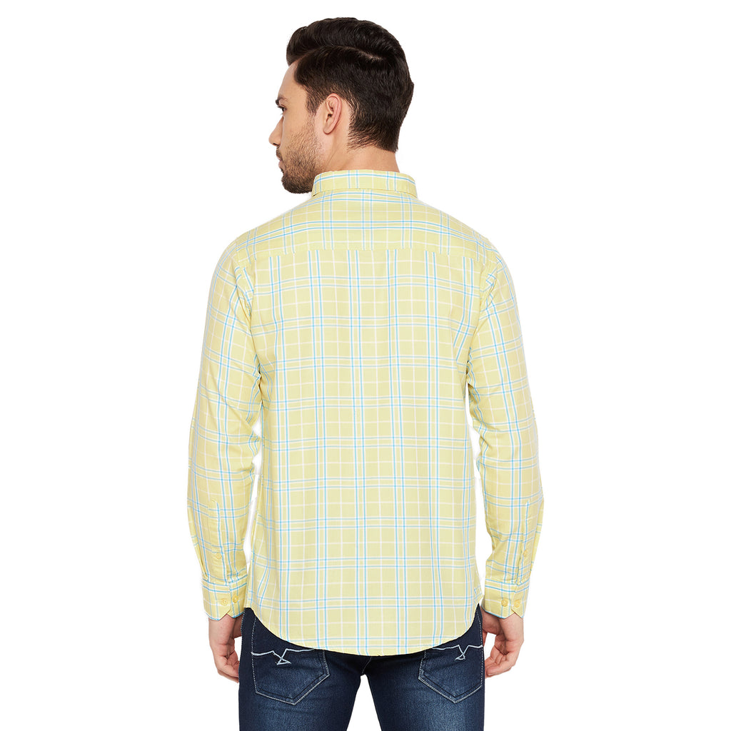 Duke Urban Men Slim Fit Checkered Spread Collar Casual Shirt (SD7CKTQ)