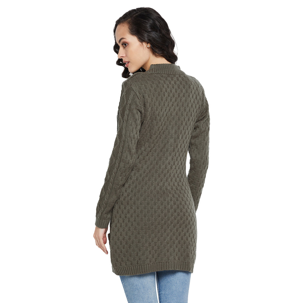 Duke Urban Women Full sleeve Round Neck Cardigan (SDS1116)