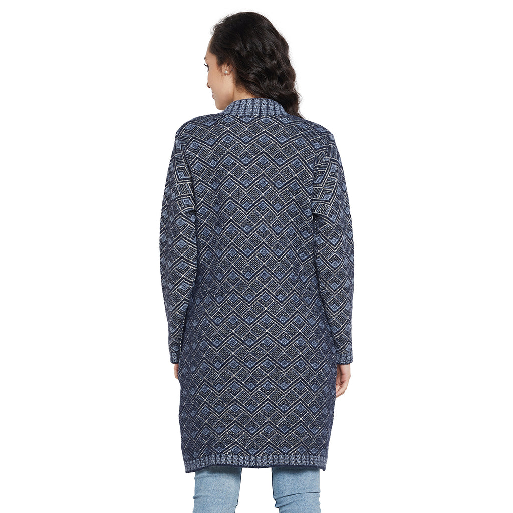 Duke Urban Women Full sleeve Collared Neck Cardigan (SDS1090)