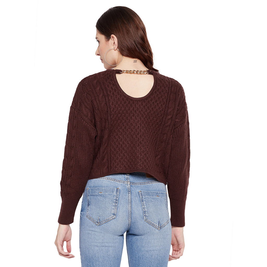 Duke Urban Women Full Sleeve Crop Sweater (SDS934)