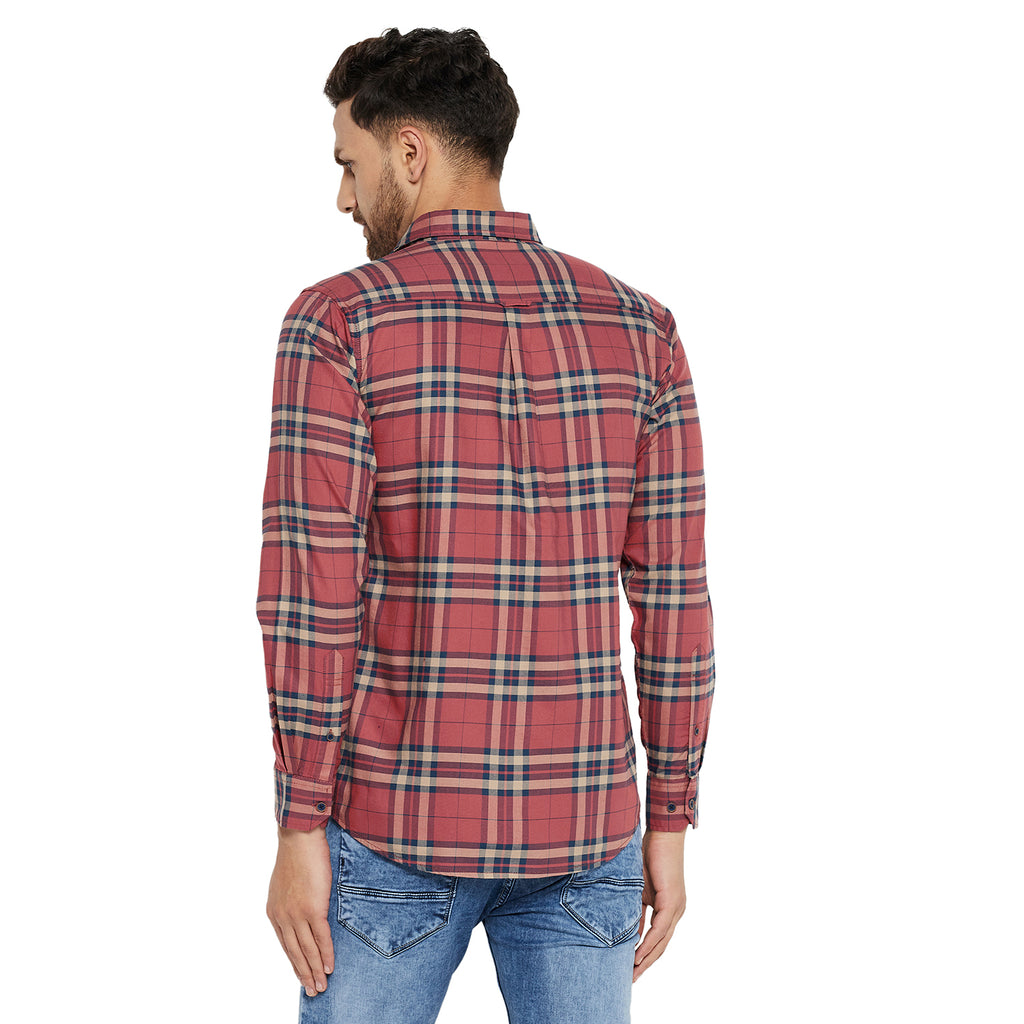 Duke Urban Men Slim Fit Solid Spread Collar Casual Shirt (SDO5CKOE)