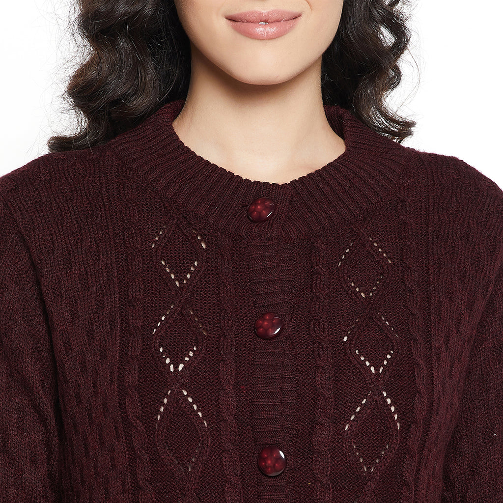 Duke Urban Women Full sleeve Round Neck Cardigan (SDS1116)