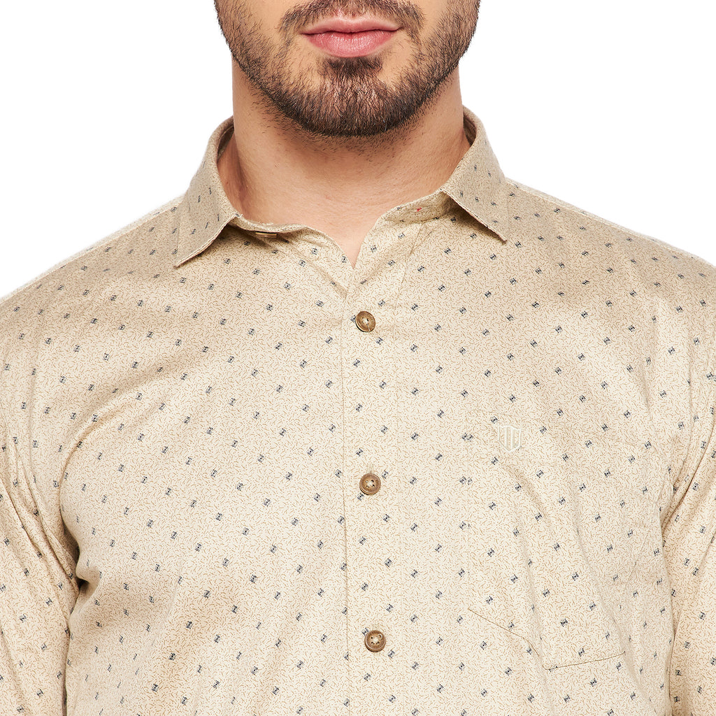 Duke Urban Men Slim Fit Printed Spread Collar Casual Shirt (SDO8PRSI)