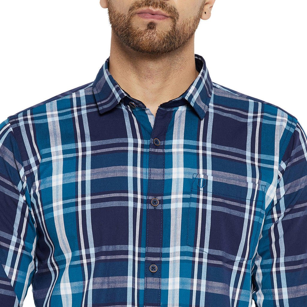 Duke Urban Men Slim Fit Solid Spread Collar Casual Shirt (SDO5CKR)