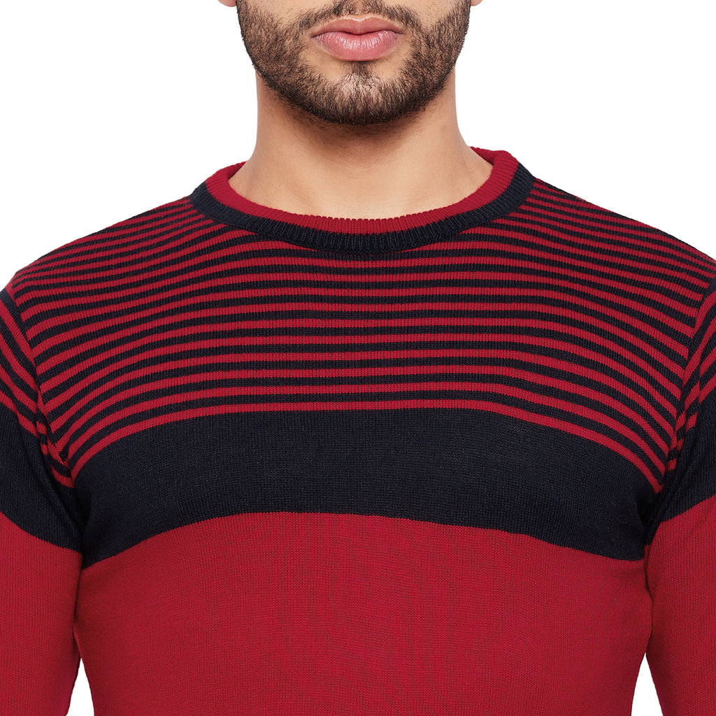 Duke Urban Men Full Sleeve Striped Sweater (SDS8101)