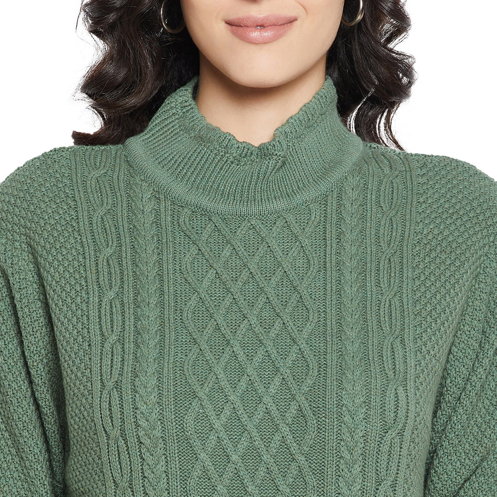 Duke Urban Women Full sleeve High Neck Pullover (SDS992)
