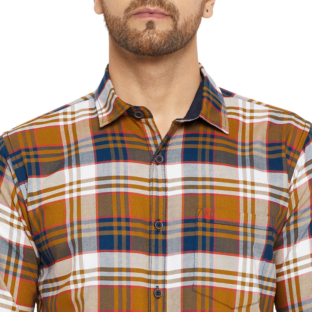 Duke Urban Men Slim Fit Solid Spread Collar Casual Shirt (SDO5CKOL)
