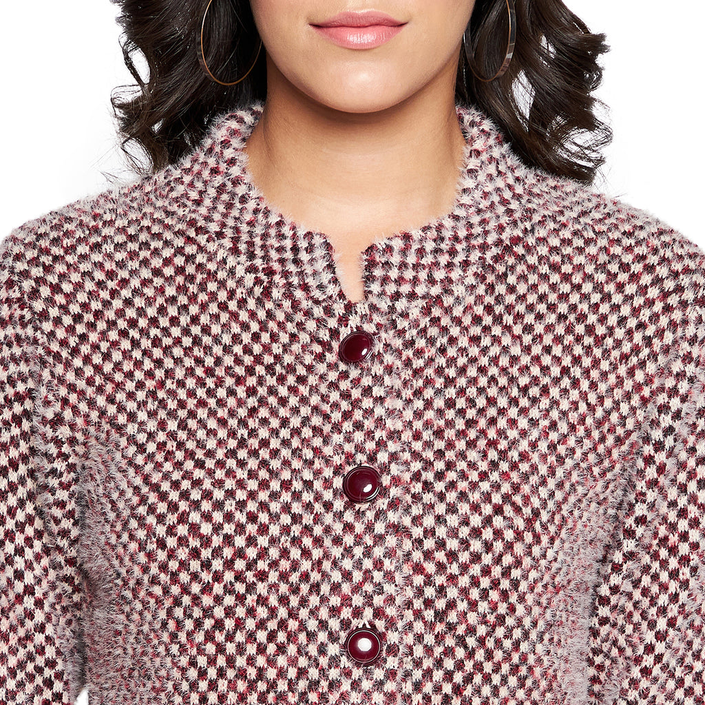 Duke Urban Women Full sleeve Collared Neck Cardigan (SDS1117)