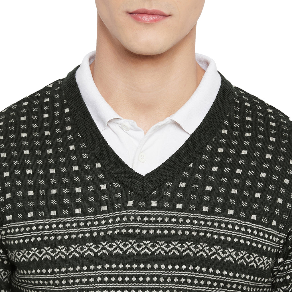 Duke Urban Men Full Sleeve V Neck Sweater (SDS668)