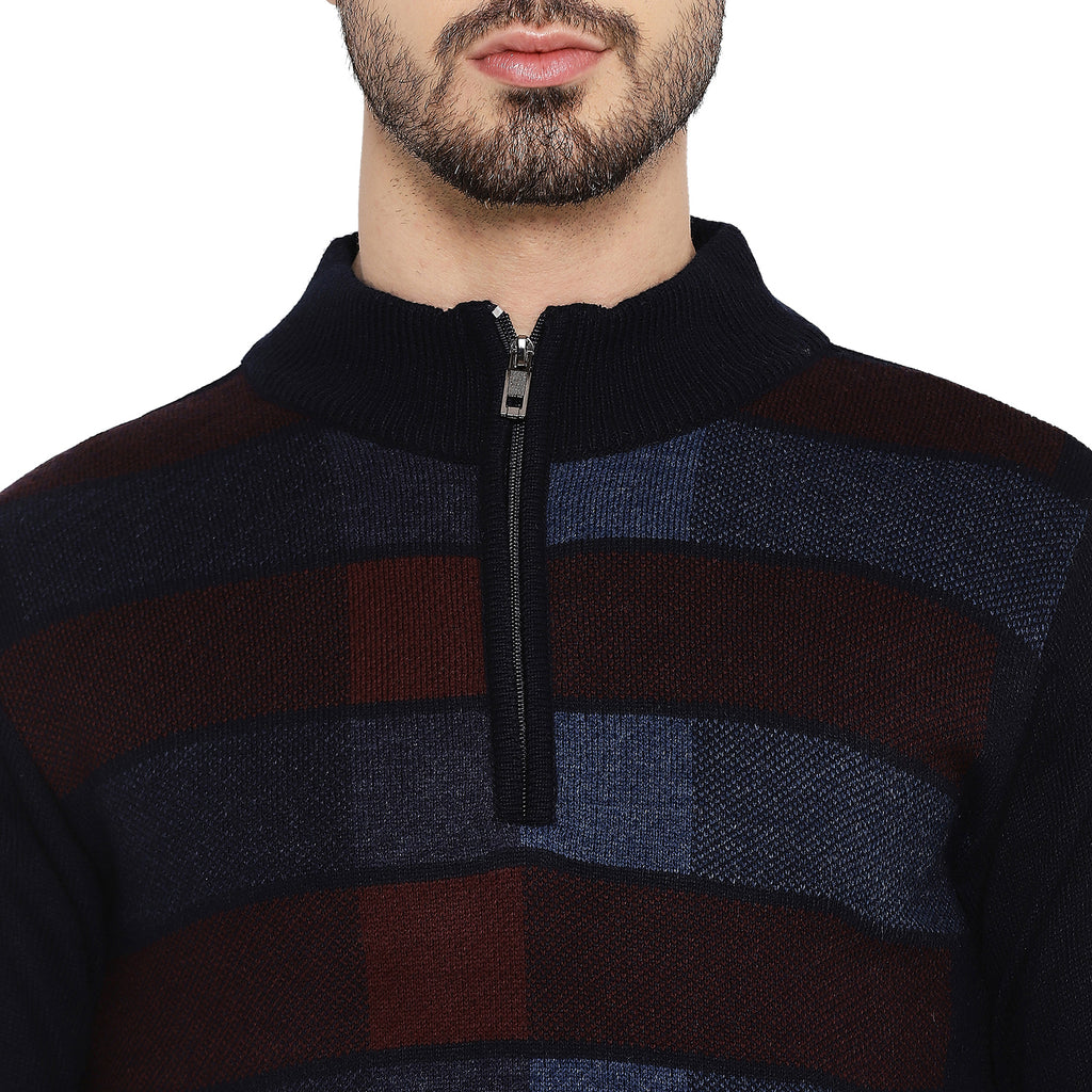 Duke Urban Men Full Sleeve Half Zip Sweater (SDS2077)