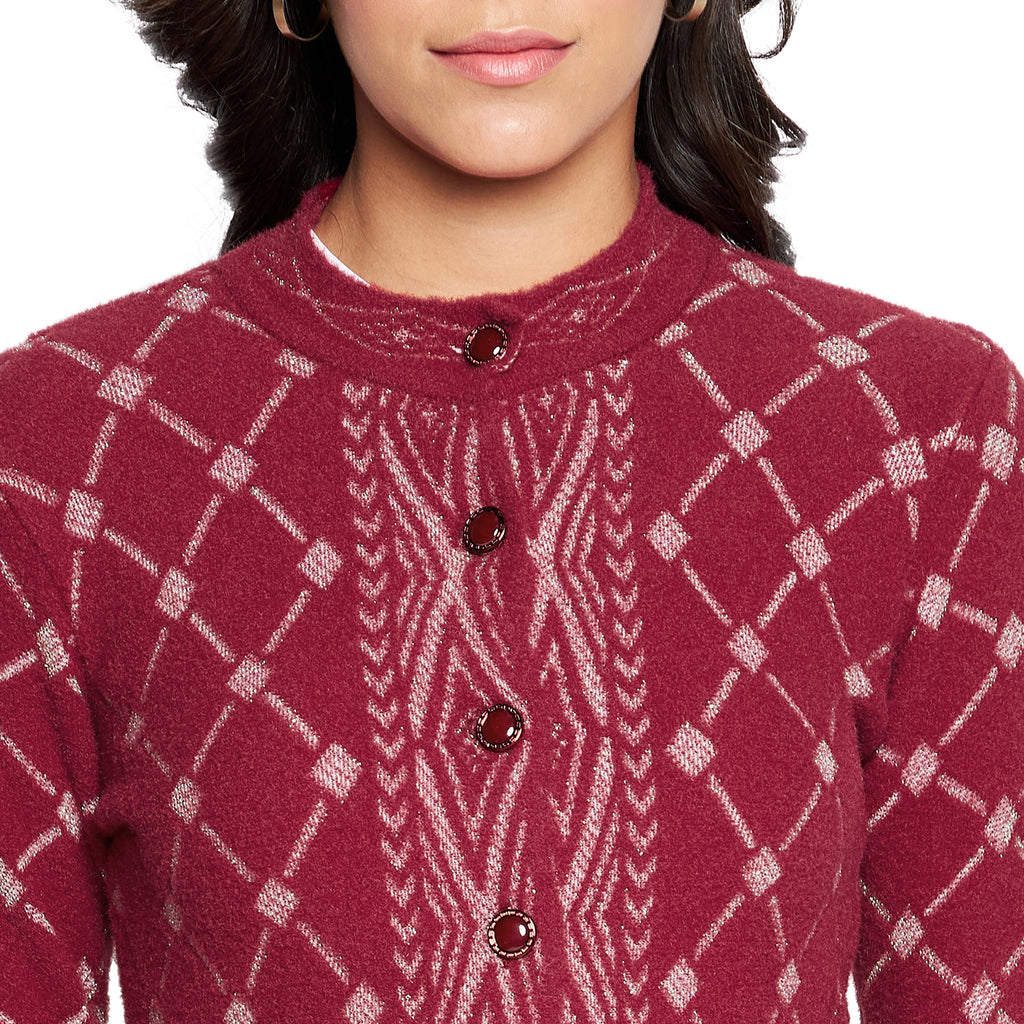 Duke Urban Women Full sleeve Round Neck Cardigan (SDS1057)