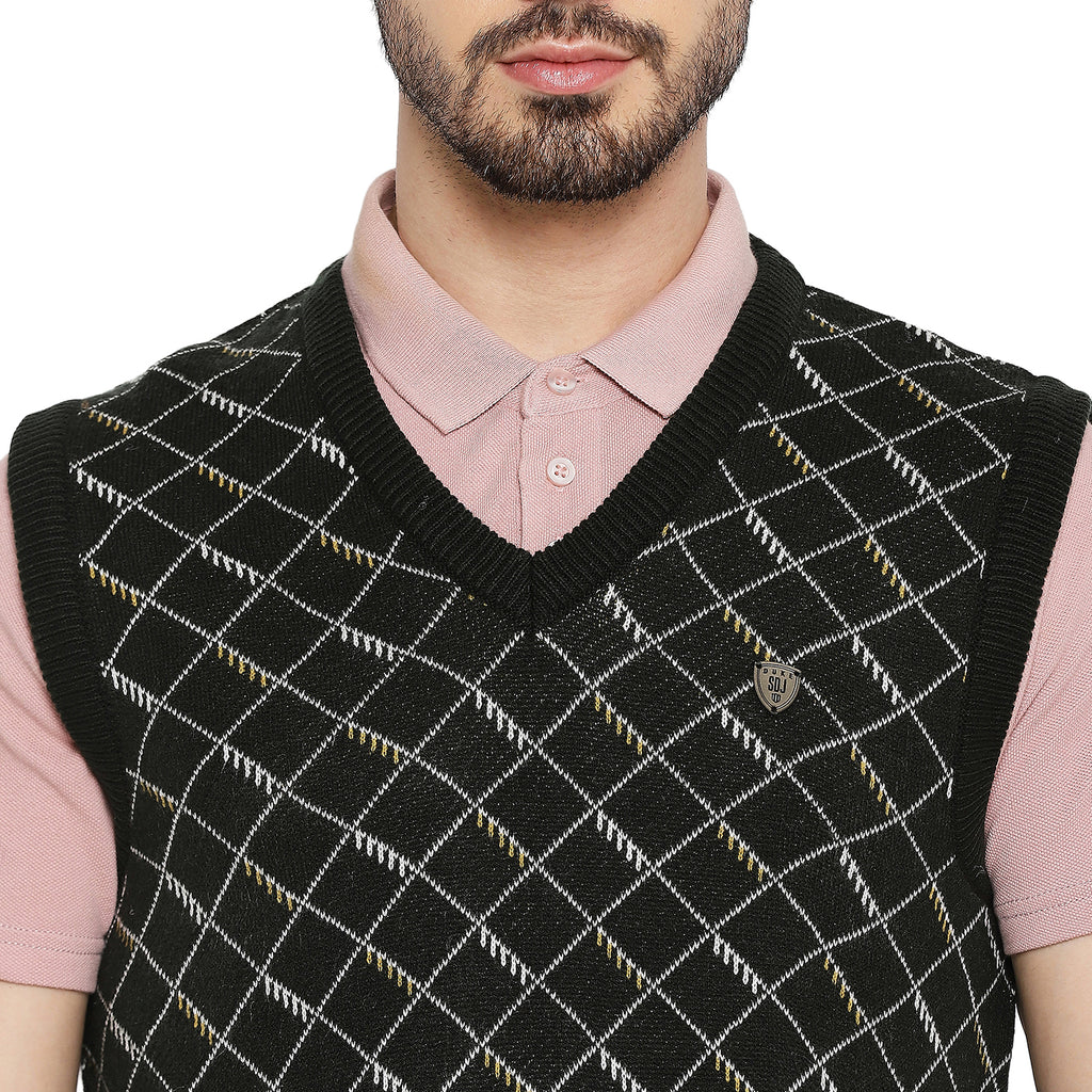 Duke Urban Men Sleeveless V Neck Sweater (SDS2027)