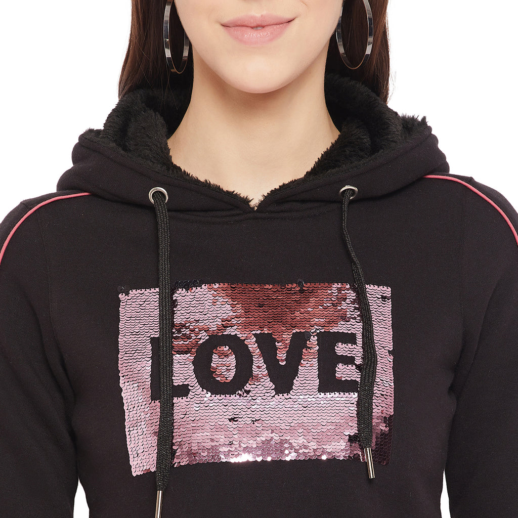 Duke Urban Women Hooded Crop Sweatshirt (LFX762)