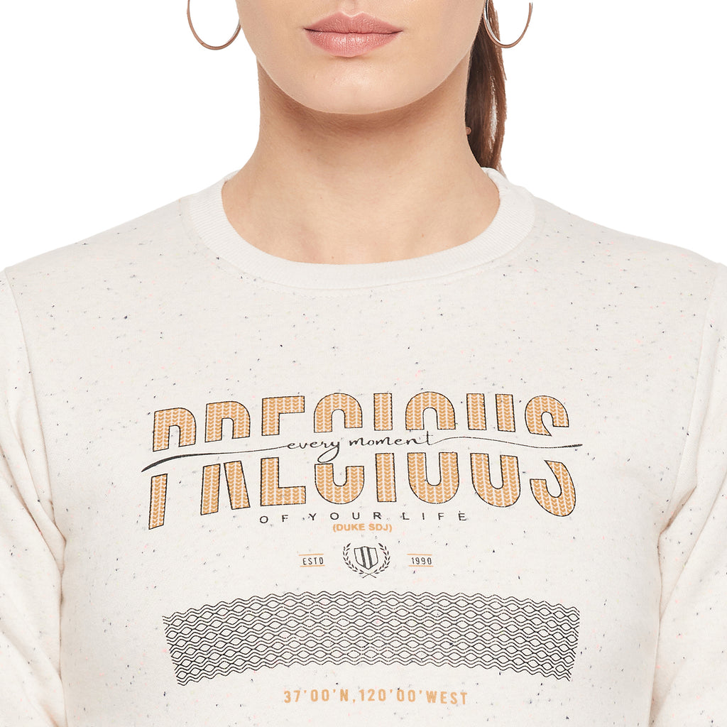Duke Urban Women Full Sleeve Round Neck Sweatshirt (LFX885)