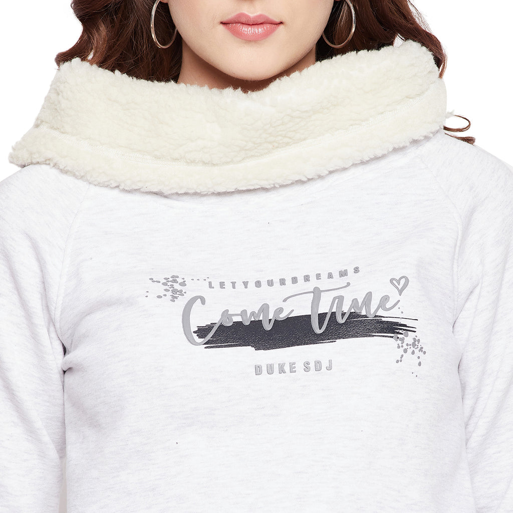 Duke Urban Women Full Sleeve Cowl Neck Sweatshirt (LFX777)