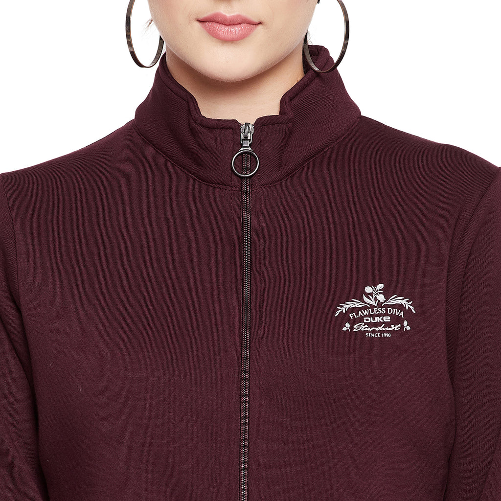 Duke Urban Women Full Sleeve Zipper Sweatshirt (LFX870)
