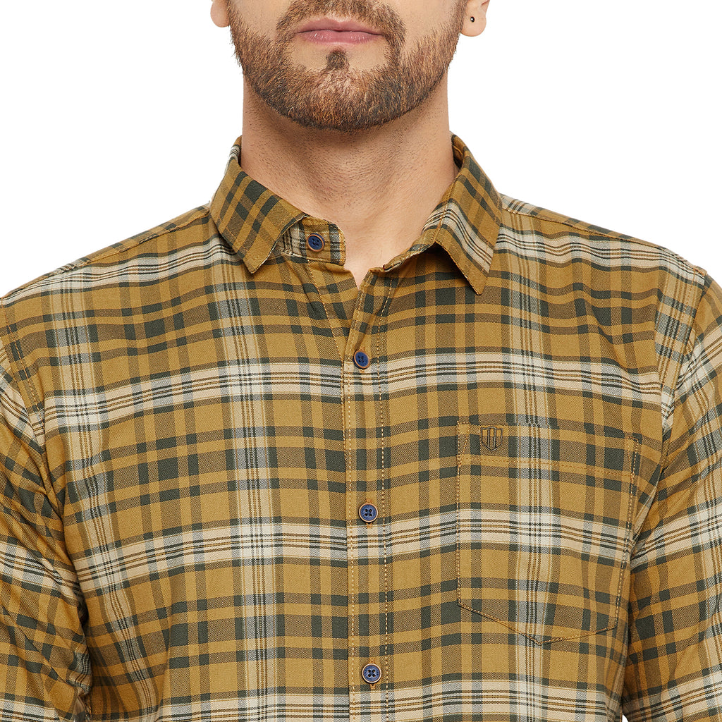 Duke Urban Men Slim Fit Solid Spread Collar Casual Shirt (SDO5CKOF)