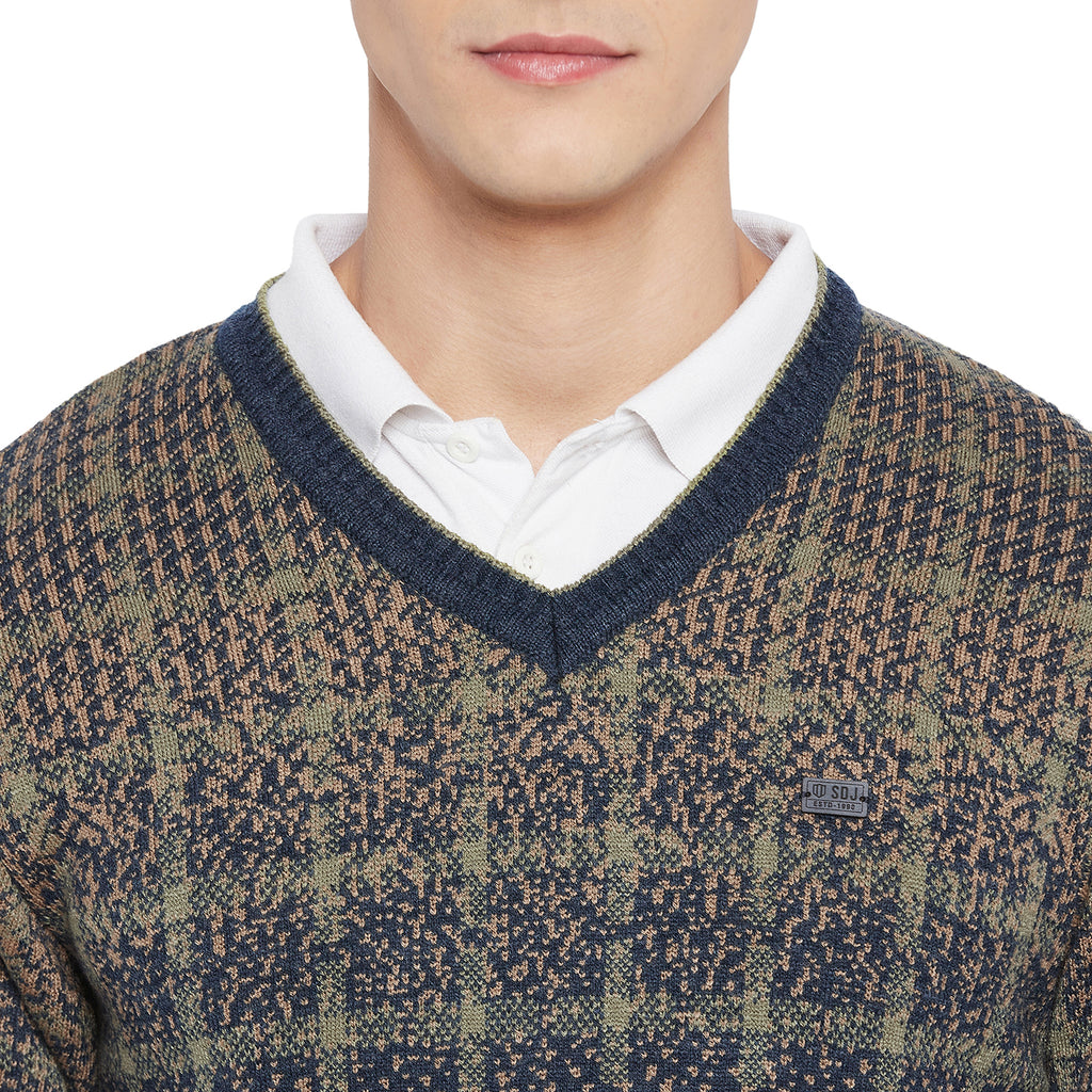 Duke Urban Men Full Sleeve V Neck Sweater (SDS2049)