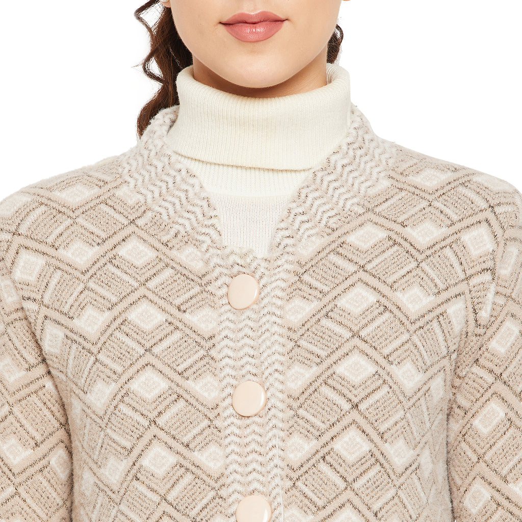 Duke Urban Women Full sleeve Collared Neck Cardigan (SDS1090)