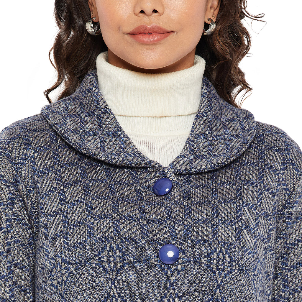Duke Urban Women Collared Neck Cardigan  (SDS1136)