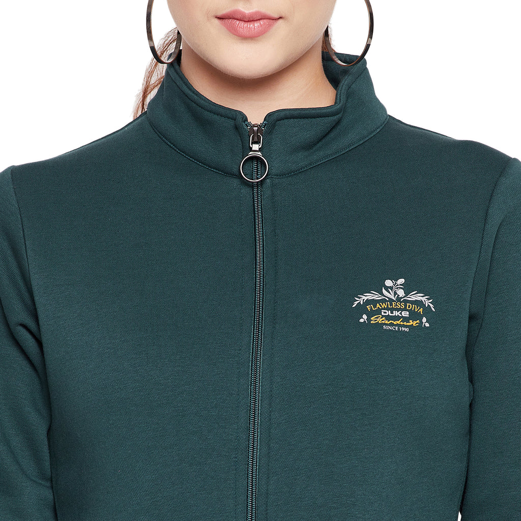 Duke Urban Women Full Sleeve Zipper Sweatshirt (LFX870)