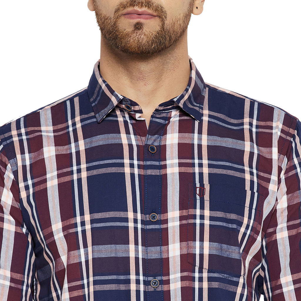 Duke Urban Men Slim Fit Solid Spread Collar Casual Shirt (SDO5CKR)