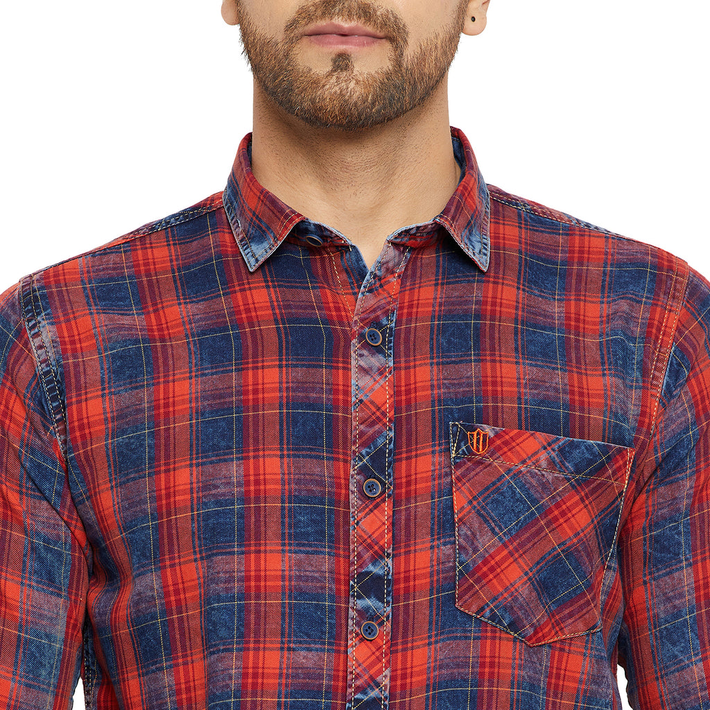 Duke Urban Men Slim Fit Solid Spread Collar Casual Shirt (SDO9CKID)