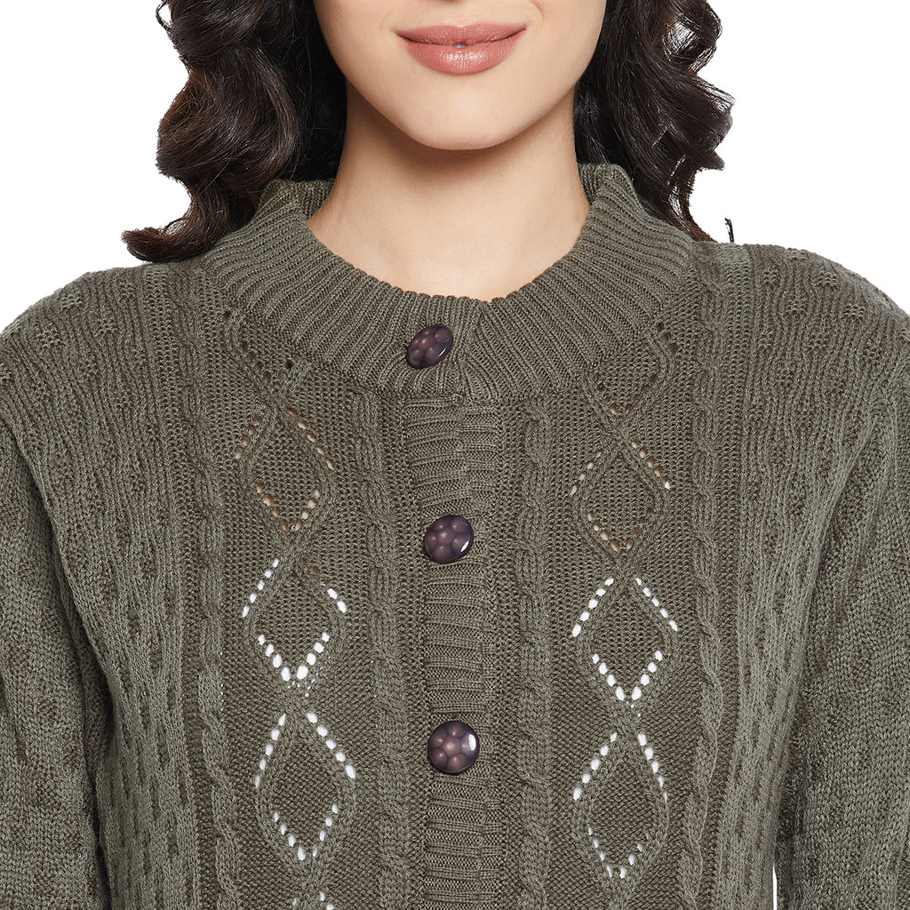 Duke Urban Women Full sleeve Round Neck Cardigan (SDS1116)