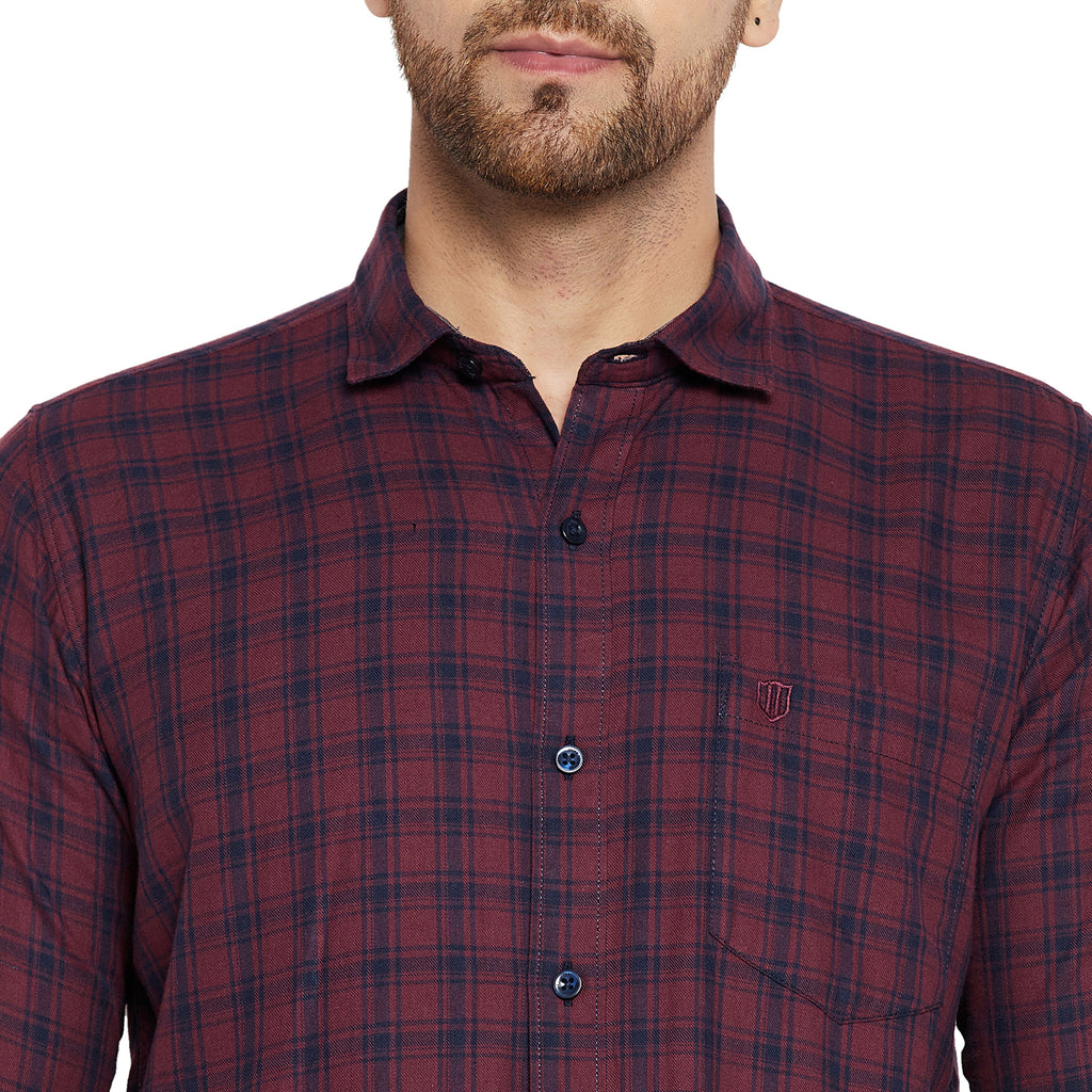 Duke Urban Men Slim Fit Solid Spread Collar Casual Shirt (SDO8CKLD)