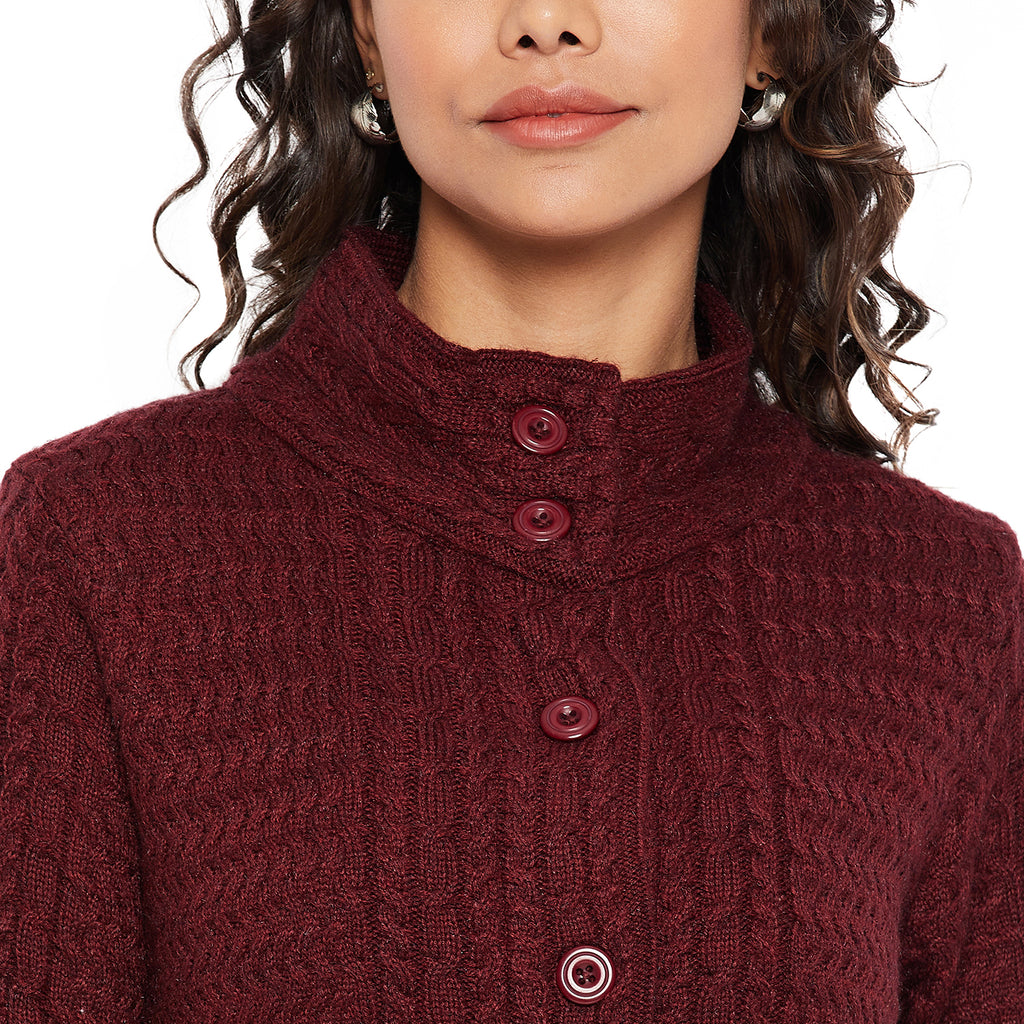 Duke Urban Women Turtle Neck Cardigan  (SDS1102)
