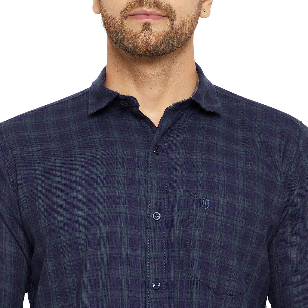 Duke Urban Men Slim Fit Solid Spread Collar Casual Shirt (SDO8CKLD)