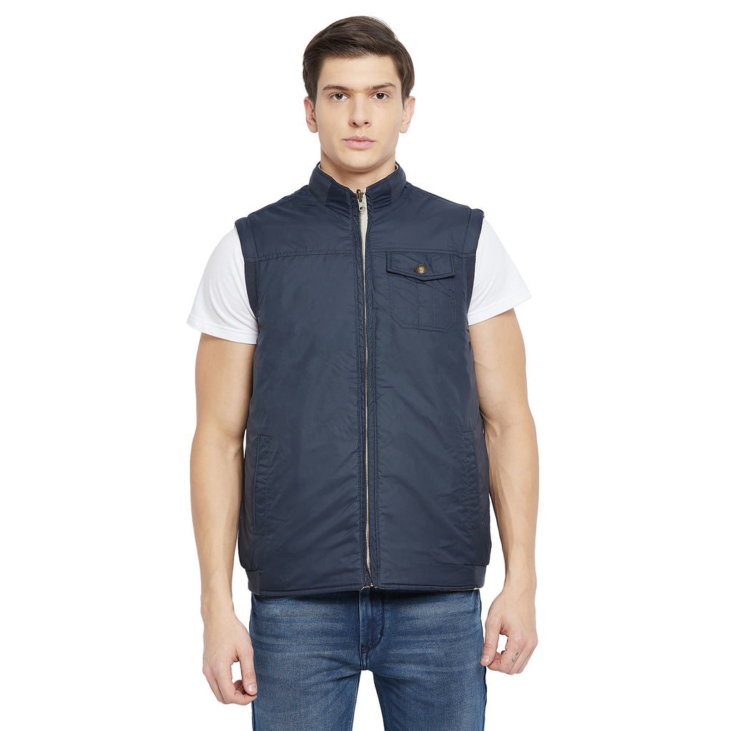 Duke Urban Men Sleeveless Reversible Jacket (SDZ912)