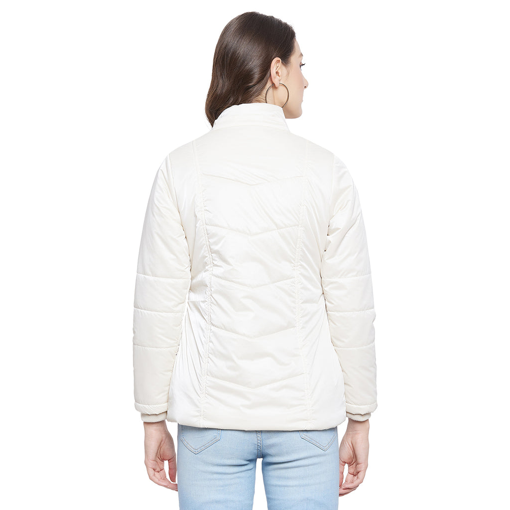 Duke Urban Women Full Sleeve Embossed Quilted Jacket (SDZ6698)