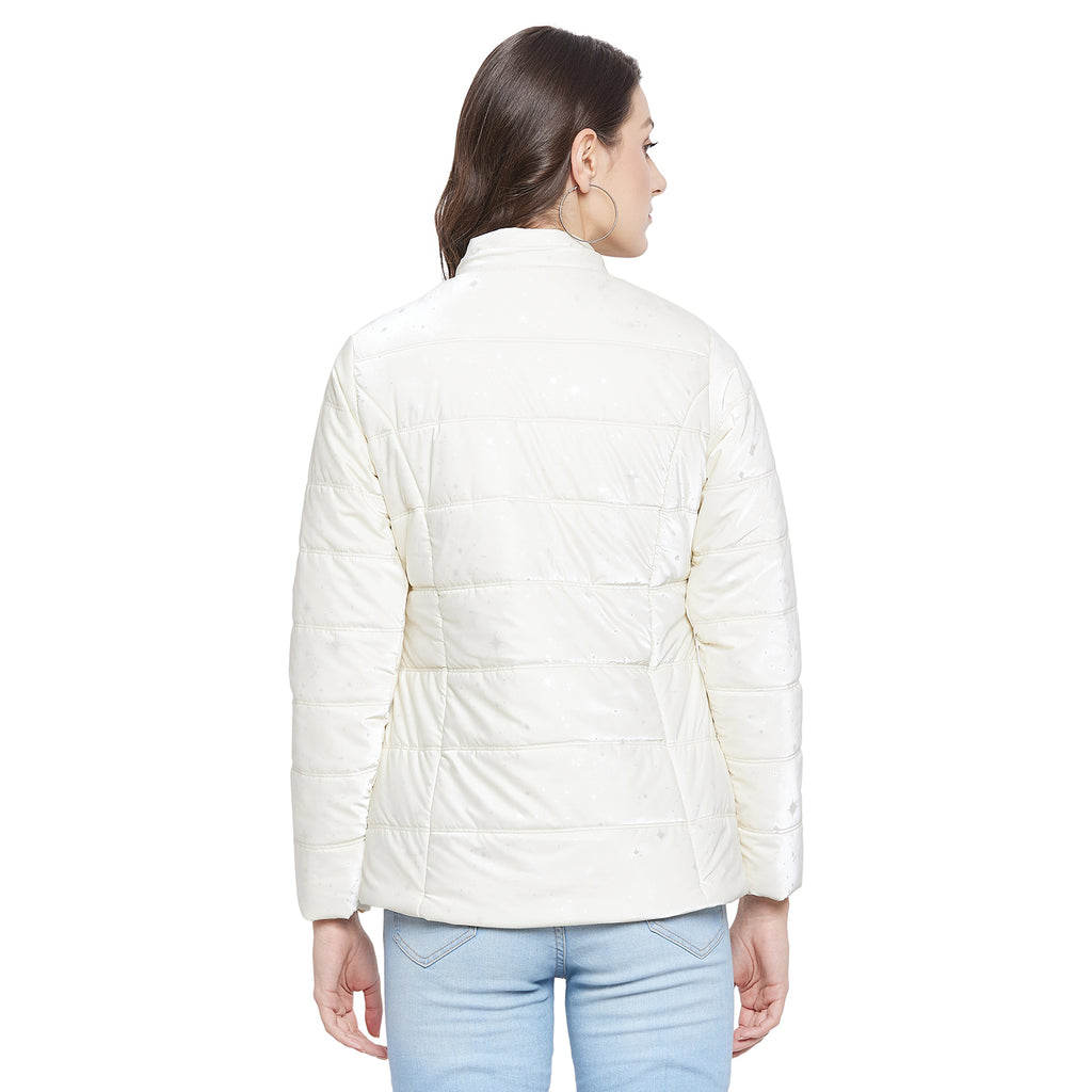 Duke Urban Women Full Sleeve Embossed Quilted Jacket (SDZ6741)