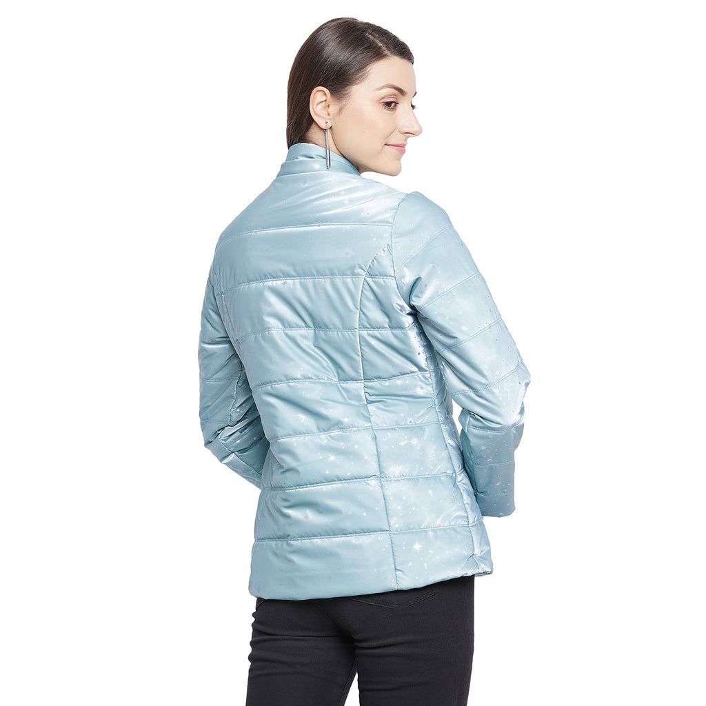 Duke Urban Women Full Sleeve Embossed Quilted Jacket (SDZ6741)